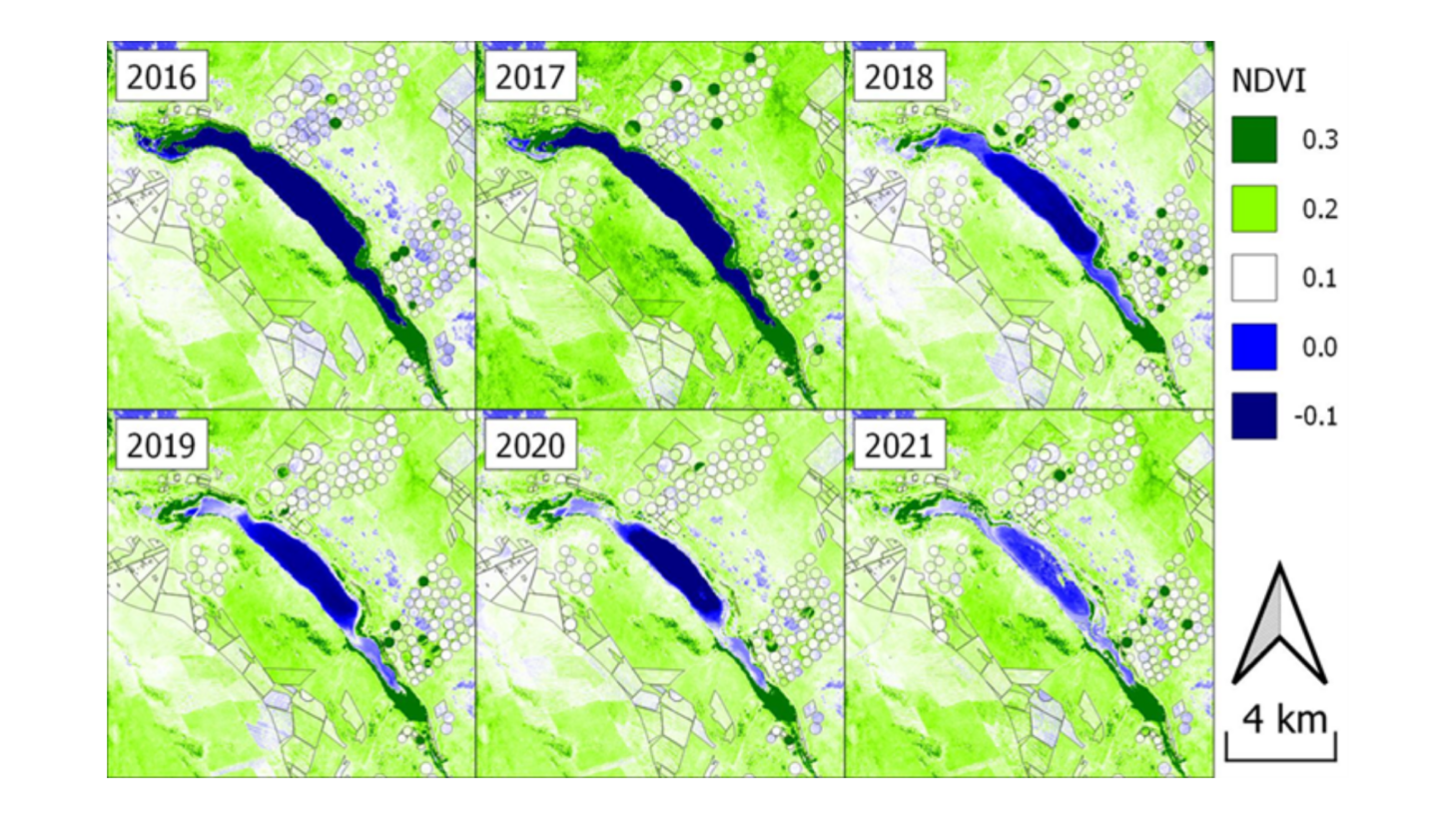 NDVI timeseries of the Verlorenvlei