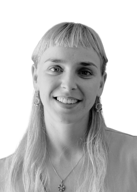 Black and white headshot of Andrea Hoppe
